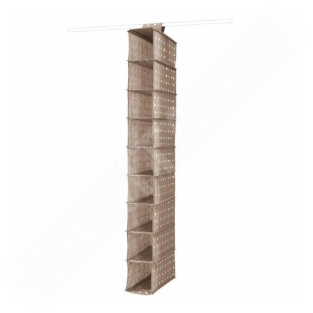 Compactor Organisation de penderie - Organiseur suspendu 15x30x128 cm, 9 compartiments, brun RAN4382B