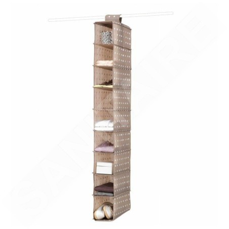 Compactor Organisation de penderie - Organiseur suspendu 15x30x128 cm, 9 compartiments, brun RAN4382B