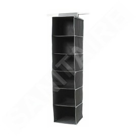 Compactor Organisation de penderie - Organiseur suspendu 30x30x128 cm, 6 compartiments, noir RAN6275