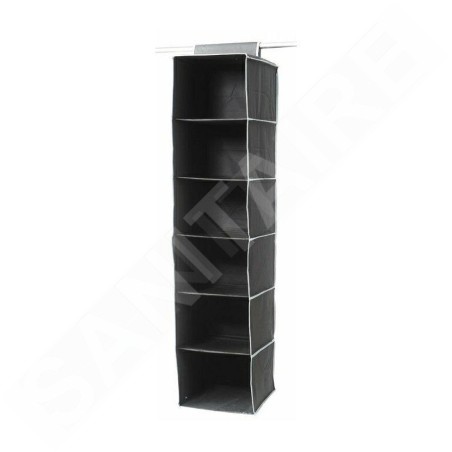Compactor Organisation de penderie - Organiseur suspendu 30x30x128 cm, 6 compartiments, noir RAN6275
