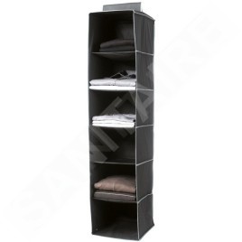 Compactor Organisation de penderie - Organiseur suspendu 30x30x128 cm, 6 compartiments, noir RAN6275