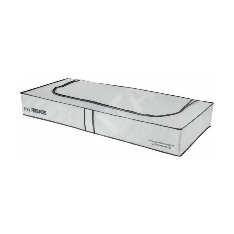 Compactor Boîtes de stockage - Boîte de rangement pour textiles 15x108x45 cm, blanc/gris RAN634