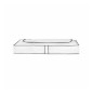 Compactor Boîtes de stockage - Boîte de rangement pour textiles 15x108x45 cm, blanc/gris RAN634