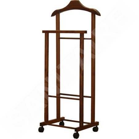 Compactor Organisation de penderie - Portemanteau 97x33x29 cm, avec roulettes, noyer RAN6756