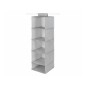 Compactor Organisation de penderie - Organiseur suspendu 30x30x105 cm, 5 compartiments, gris RAN10166