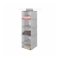 Compactor Organisation de penderie - Organiseur suspendu 30x30x105 cm, 5 compartiments, gris RAN10166