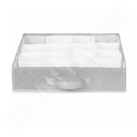 Compactor Organisation de penderie - Organiseur de tiroirs 40x40x9 cm, 16 compartiments, gris RAN10169