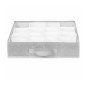 Compactor Organisation de penderie - Organiseur de tiroirs 40x40x9 cm, 16 compartiments, gris RAN10169