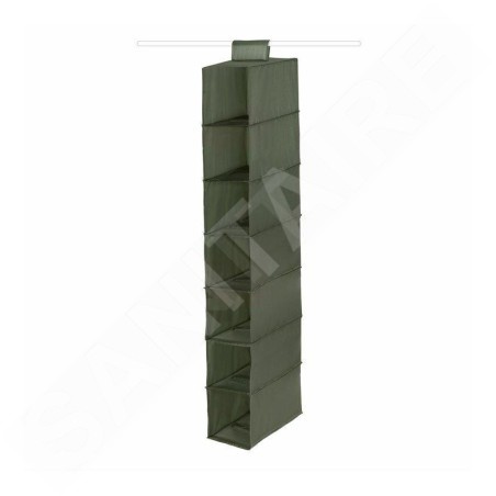 Compactor Organisation de penderie - Organiseur suspendu 15x30x105 cm, 7 compartiments, vert RAN10870