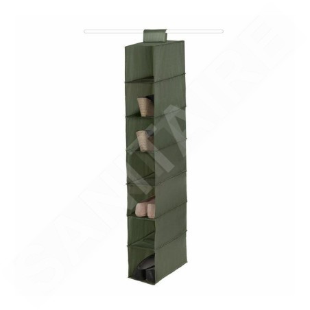Compactor Organisation de penderie - Organiseur suspendu 15x30x105 cm, 7 compartiments, vert RAN10870