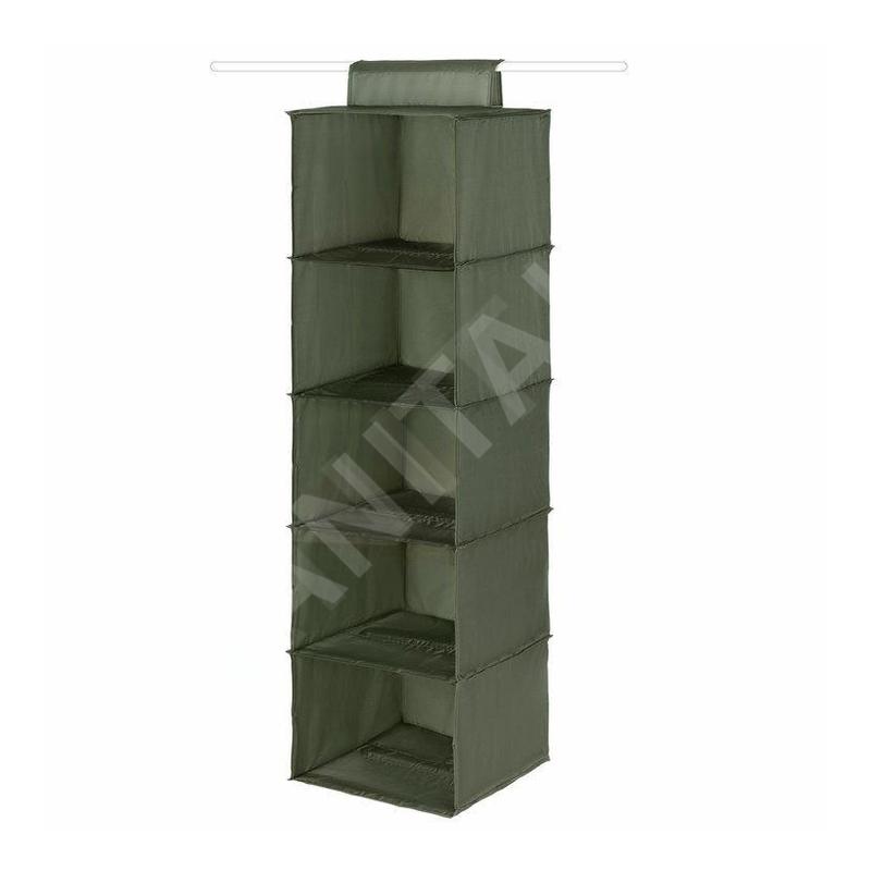 Compactor Organisation de penderie - Organiseur suspendu 30x30x105 cm, 5 compartiments, vert RAN10871