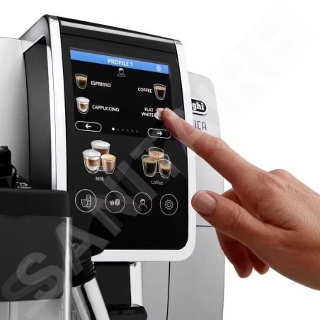 DeLonghi Machines à café - Machine à café automatique Dinamica Plus, argent ECAM380.85.SB