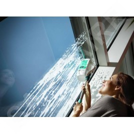 Leifheit Nettoyage - Aspirateur à vitres Window Cleaner et manche 43 cm 51001