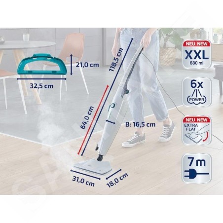 Leifheit Nettoyage - Balai vapeur Clean Tenso Power 11940