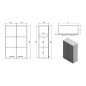 Aqualine Keramia Fresh - Armoire supérieure ZOJA, 500x760x230 mm, chêne platine 51304