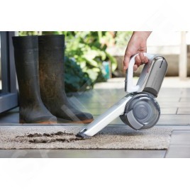 BLACK+DECKER Nettoyage - Aspirateur à main sans fil 18V, station de charge, titane/chrome PV1820L-QW