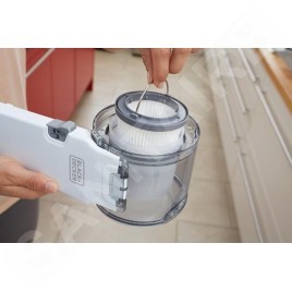 BLACK+DECKER Nettoyage - Aspirateur à main sans fil 18V, station de charge, titane/chrome PV1820L-QW