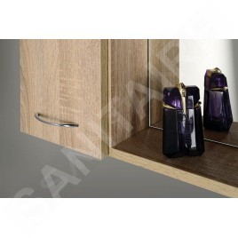 Aqualine Keramia Fresh - Galerie avec éclairage LED, 600x600x140 mm, gauche, chêne platine 45027