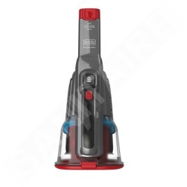 BLACK+DECKER Nettoyage - Aspirateur à main sans fil 12V, station de charge, titane/rouge BHHV315B-QW