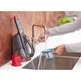 BLACK+DECKER Nettoyage - Aspirateur à main sans fil 12V, titane/rouge BHHV315J-QW