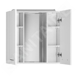 Aqualine Zoja - Armoire de toilette avec éclairage LED 700x600x140 mm, blanc 45025