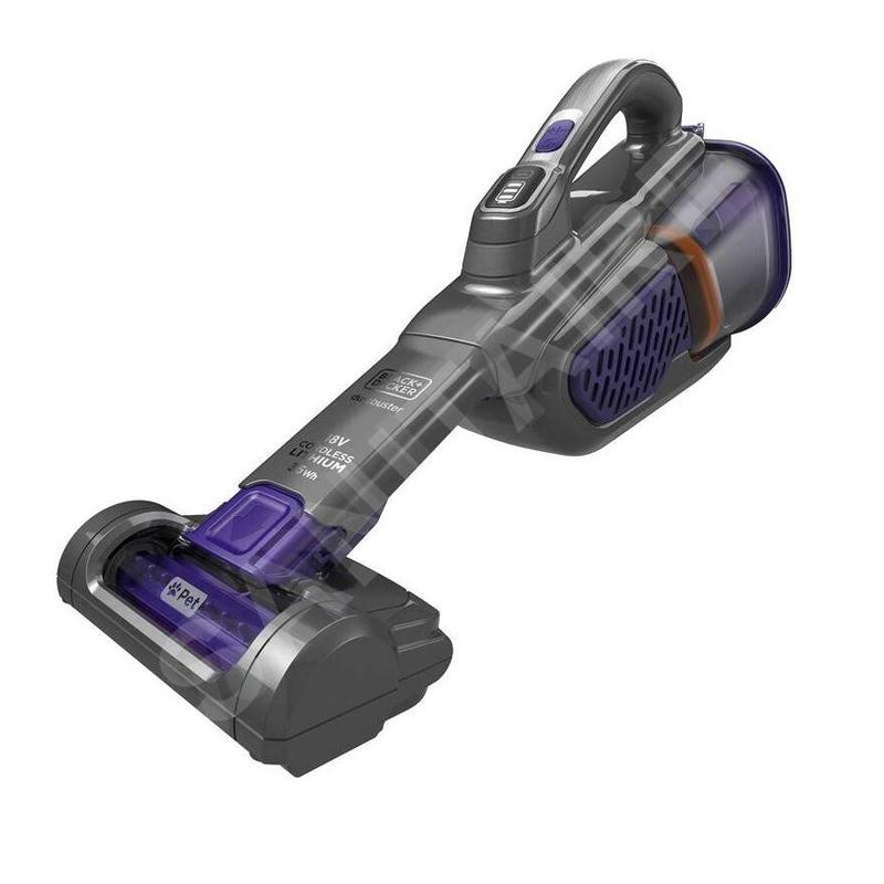 BLACK+DECKER Nettoyage - Aspirateur à main sans fil 18V, station de charge, titane/violet BHHV520BFP-QW