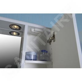 Aqualine Zoja - Armoire de toilette avec éclairage LED 700x600x140 mm, blanc 45025