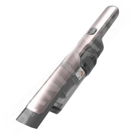 BLACK+DECKER Nettoyage - Aspirateur à main sans fil 12V, avec accessoires, station de charge, gris/or rose DVC320BRG-QW