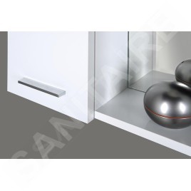 Aqualine Zoja - Armoire de toilette avec éclairage LED 600x600x140 mm, gauche, blanc 45021