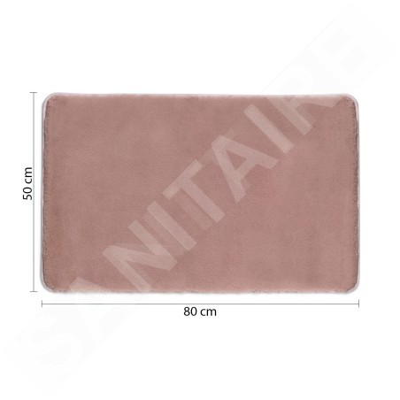 Sapho Accessoires de salle de bains Gedy - Tapis de salle de bain 50 x 80 cm, avec antidérapant, rose 96FY508010