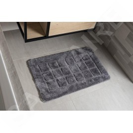 Sapho Ridder - Tapis de salle de bains Delhi 500x800 mm, avec antidérapant, gris foncé 1712300
