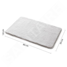 Sapho Accessoires de salle de bains Gedy - Tapis de salle de bains 50 x 80 cm, avec antidérapant, blanc 96FY508002