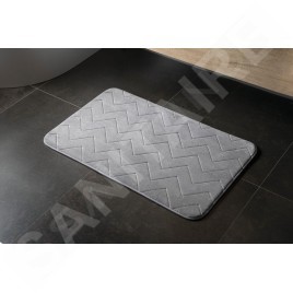 Sapho Accessoires de salle de bains Gedy - Tapis de salle de bains 50 x 80 cm, avec antidérapant, gris 96MS508008