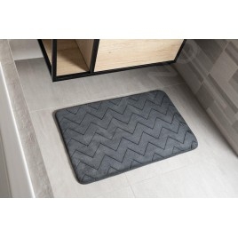 Sapho Accessoires de salle de bains Gedy - Tapis de salle de bains 50 x 80 cm, avec antidérapant, anthracite 96MS508085