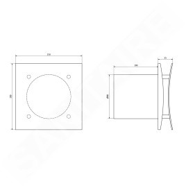Sapho Eira - Aérateur axial temporisé, blanc EI102
