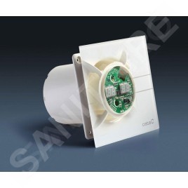 Sapho Cata E - Ventilateur axial de salle de bains avec ventilateur automatique E-100 GTH, 8 W, conduit 100 mm, blanc 00900200