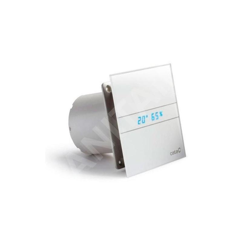 Sapho Cata E - Ventilateur axial de salle de bains avec ventilateur automatique E-150 GTH, 21W, conduit 150 mm, blanc 00902200