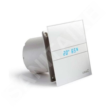 Sapho Cata E - Ventilateur axial de salle de bains avec ventilateur automatique E-150 GTH, 21W, conduit 150 mm, blanc 00902200