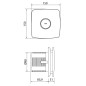 Sapho Cata X-Mart - Ventilateur axial de salle de bains X-MART 10, 15W, conduit 100 mm, acier inoxydable 01040000