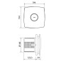 Sapho Cata X-Mart - Ventilateur axial de salle de bains X-MART 15, 25W, conduit 150 mm, acier inoxydable 01060000
