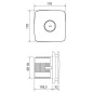 Sapho Cata X-Mart - Ventilateur axial de salle de bains X-MART 12, 20W, conduit 120 mm, acier inoxydable 01050000