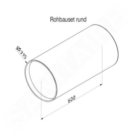 Zehnder Accessoires pour ventilation - Tuyau d'installation murale rond 527005440
