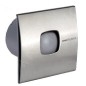 Sapho Cata Silentis - Ventilateur de salle de bains 12 INOX axial, 20 W, conduit 120 mm, acier inoxydable 01080300