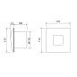 Sapho Cata Silentis - Ventilateur de salle de bains 12 INOX axial, 20 W, conduit 120 mm, acier inoxydable 01080300