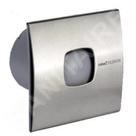 Sapho Cata Silentis - Ventilateur de salle de bains 10 INOX T axial avec minuterie, 15 W, 100 mm, acier inoxydable 01071300