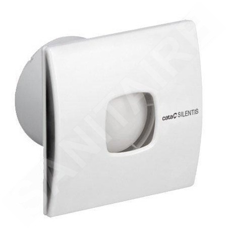 Sapho Cata Silentis - Ventilateur axial de salle de bain avec minuterie 12 T, 20 W, conduit 120 mm, blanc 01081000