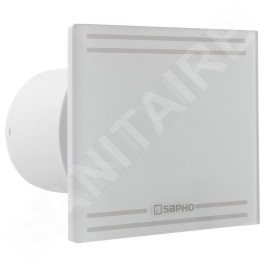 Sapho Glass - Aérateur axial temporisé, 8 W, tuyau 100 mm, blanc GS102