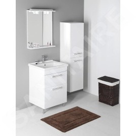 Aqualine Vega - Armoire suspendue avec panier 400x1500x310 mm, blanc VG160