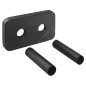Bruckner Wicher - Cache rosace pour raccordement central 50 mm, noir mat 600.315.6