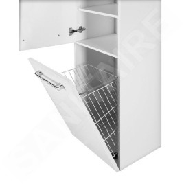 Aqualine Vega - Armoire suspendue avec panier 400x1500x310 mm, blanc VG160